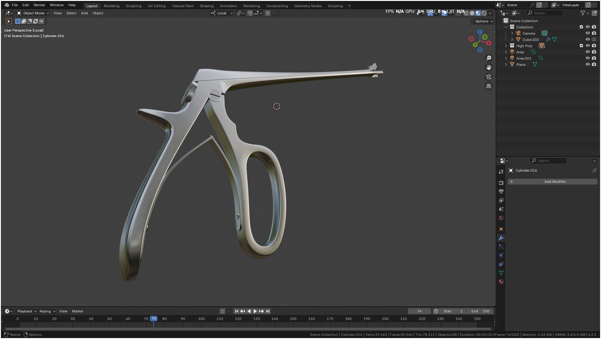 Tischler Standard Straight Biopsy Punch 3D model_50