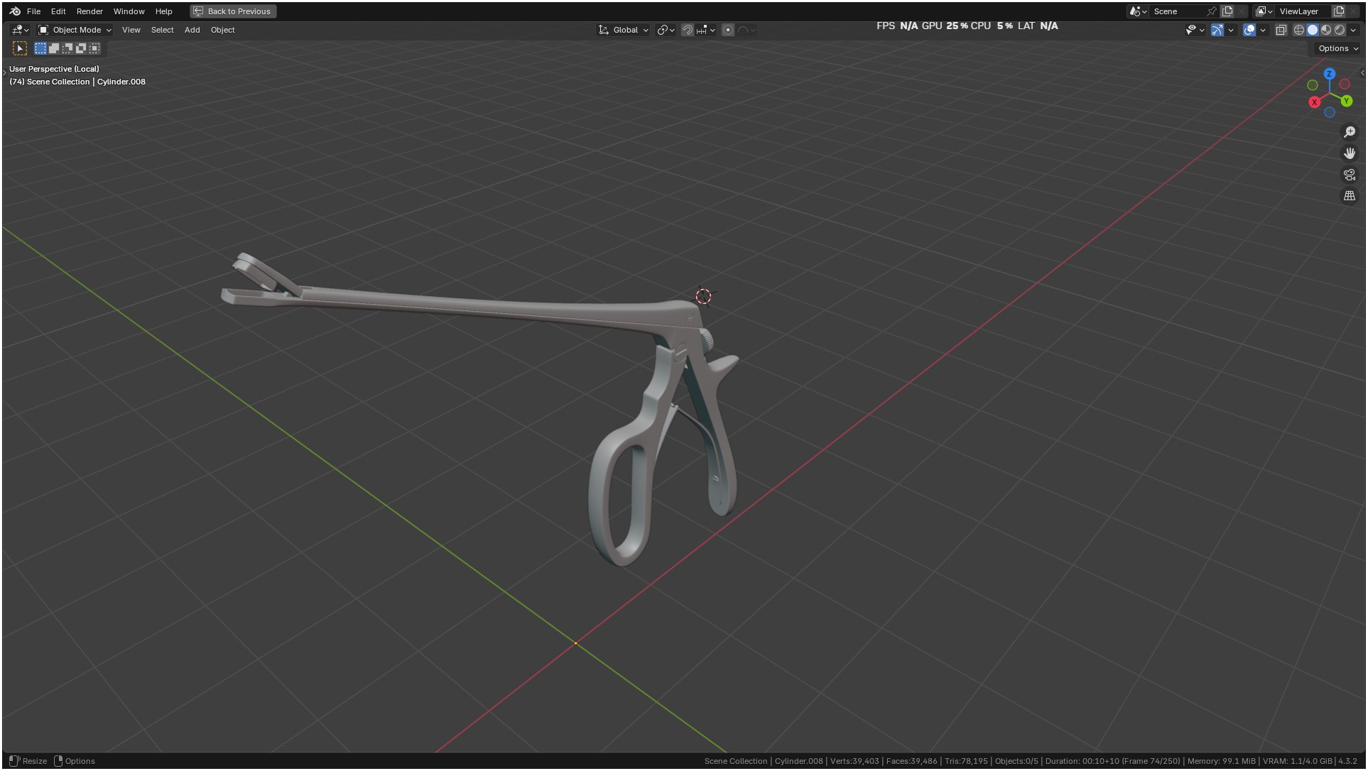 Tischler Standard Straight Biopsy Punch 3D model_9