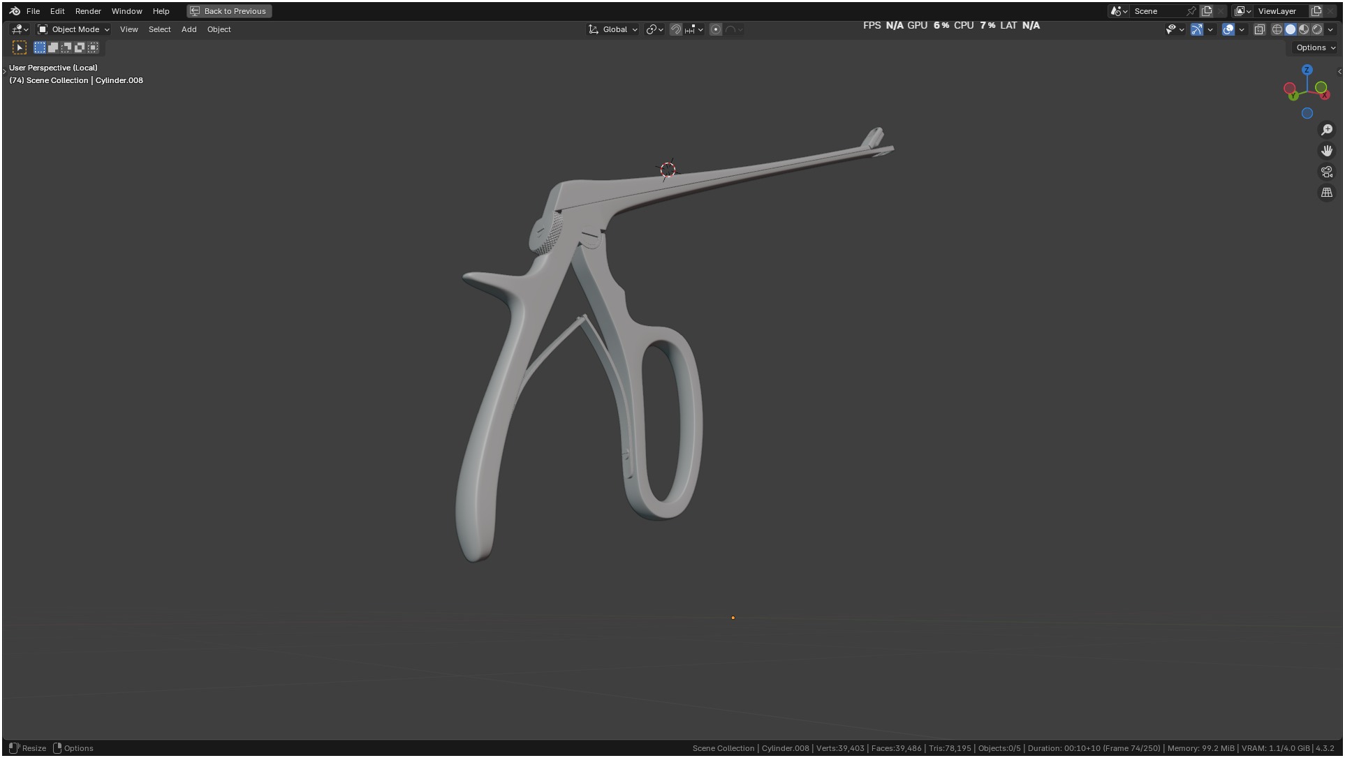 Tischler Standard Straight Biopsy Punch 3D model_6