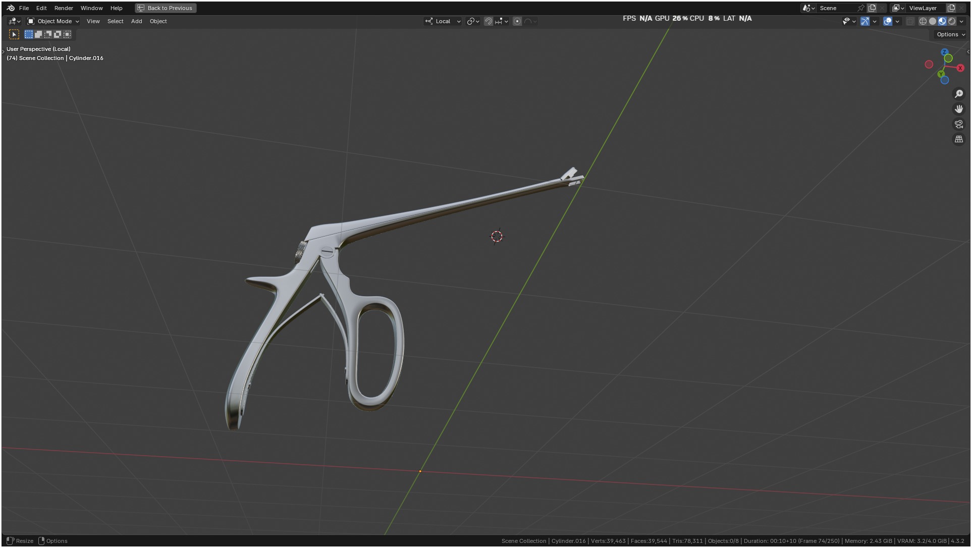 Tischler Standard Straight Biopsy Punch 3D model_53