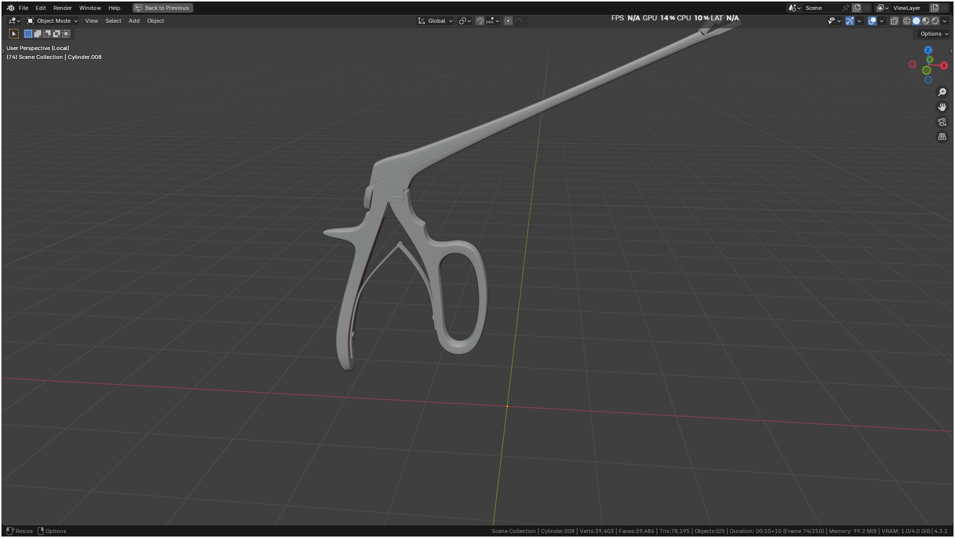 Tischler Standard Straight Biopsy Punch 3D model_7