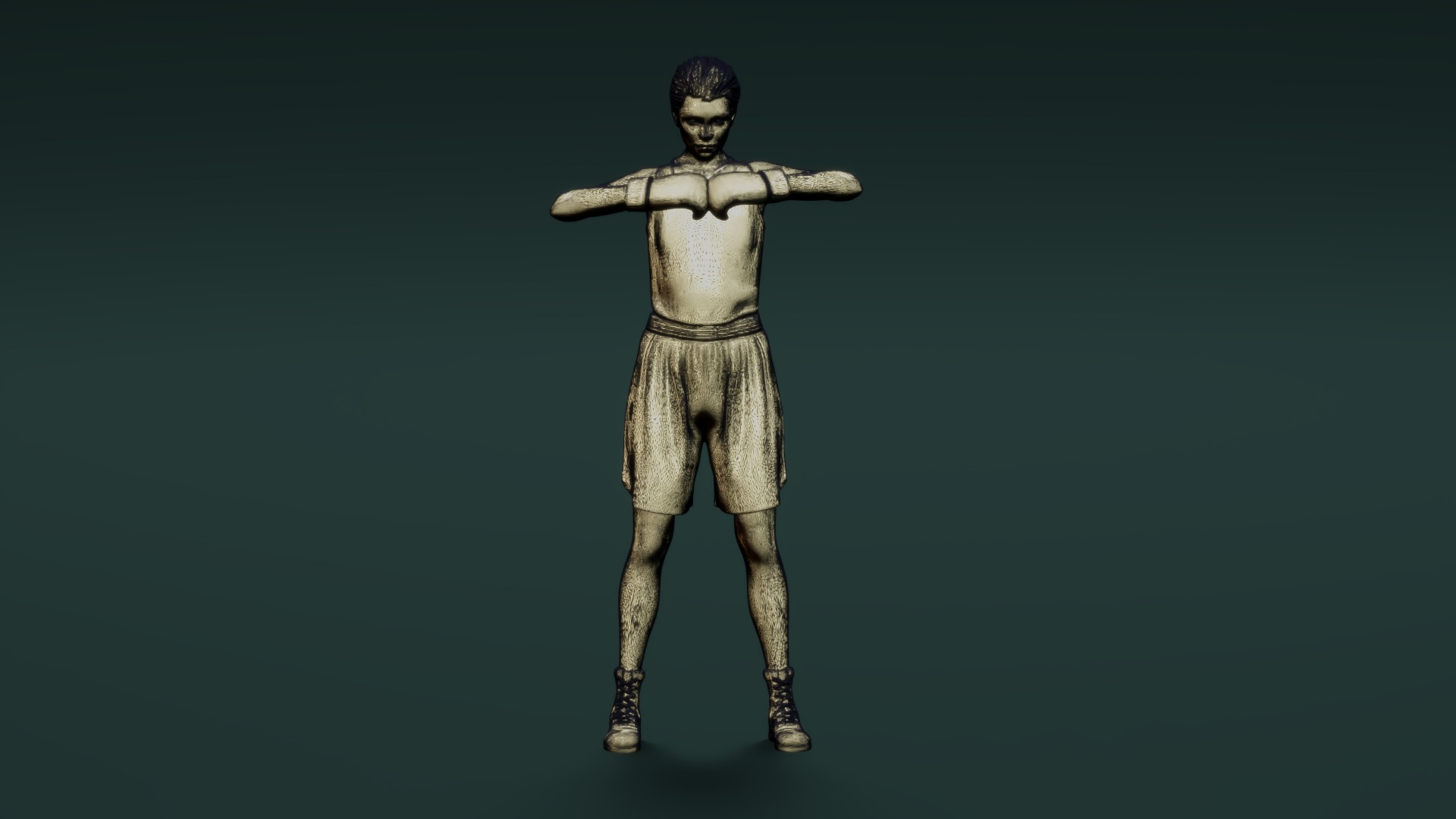 Boxer Woman Set02 3D model_12