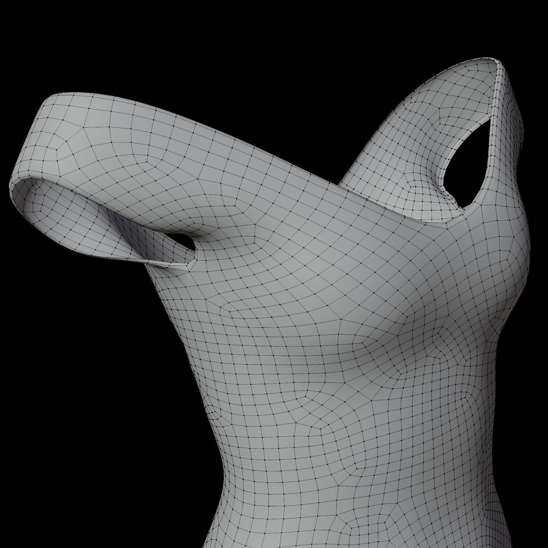 3D Female Dress - Black Dress Low-poly 3D model_23