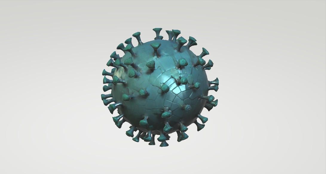 Hmpv Virus 3D model_2