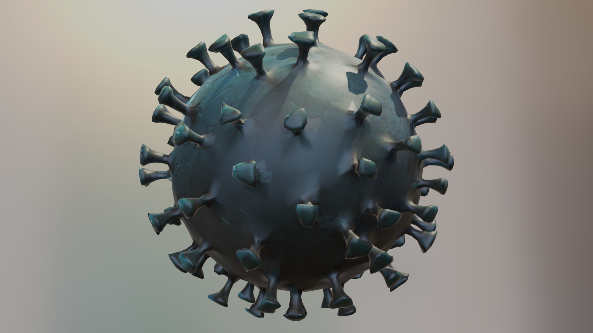 Hmpv Virus 3D model_4