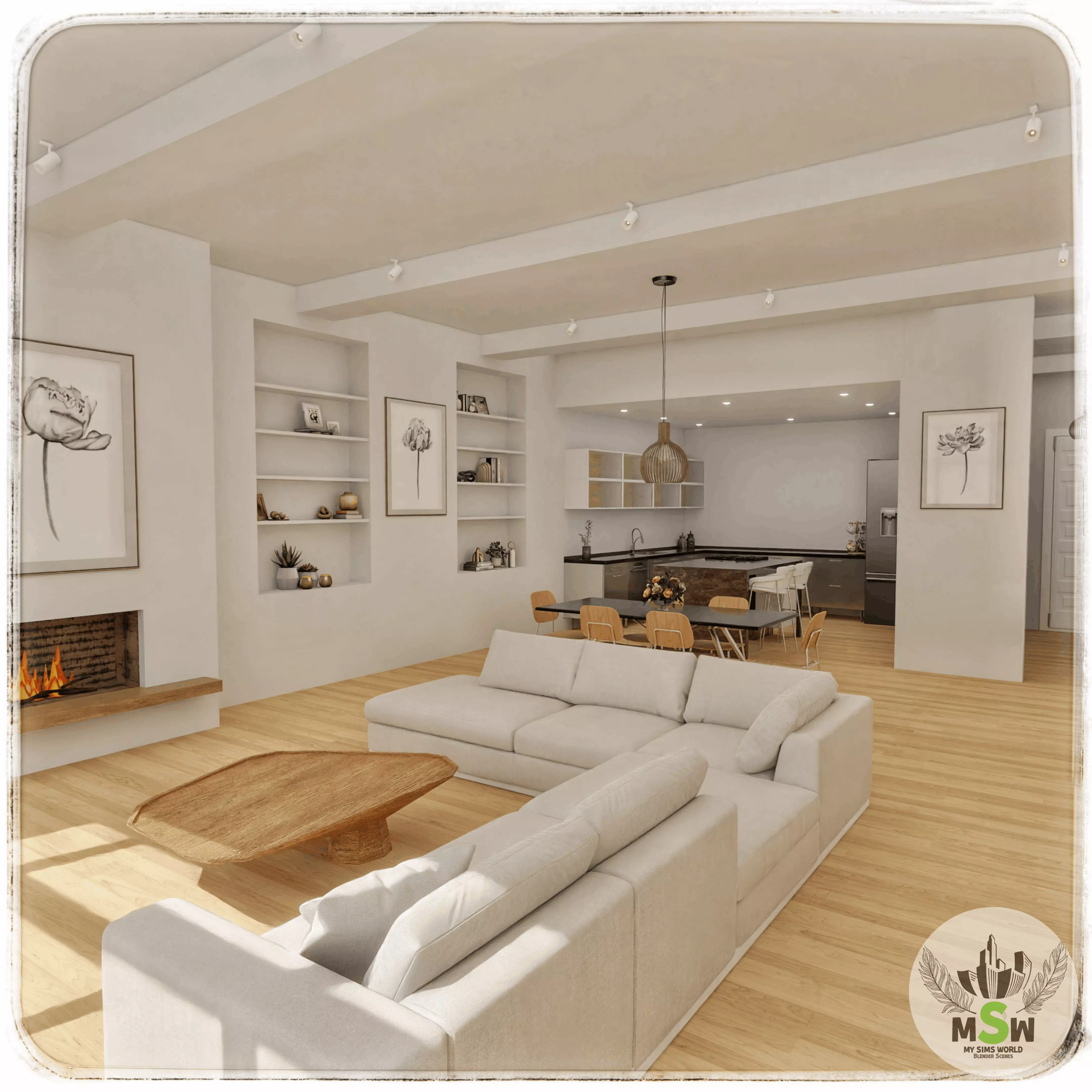 NYC Apartment Blender Scene 3D model