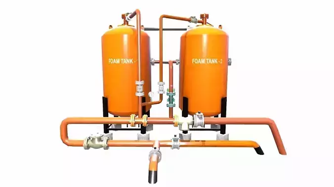 Foam Tanks Low-poly 3D model