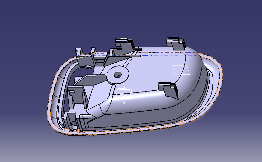 Car Door Handle 3D print model_11