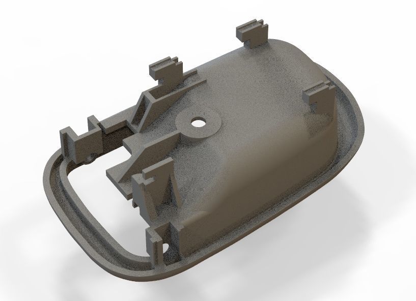 Car Door Handle 3D print model_5