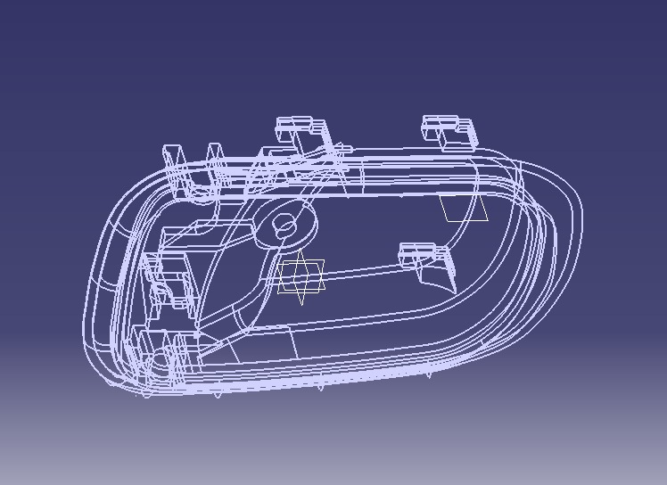 Car Door Handle 3D print model_12