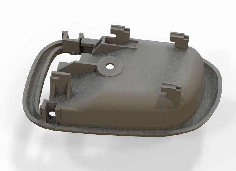 Car Door Handle 3D print model_2