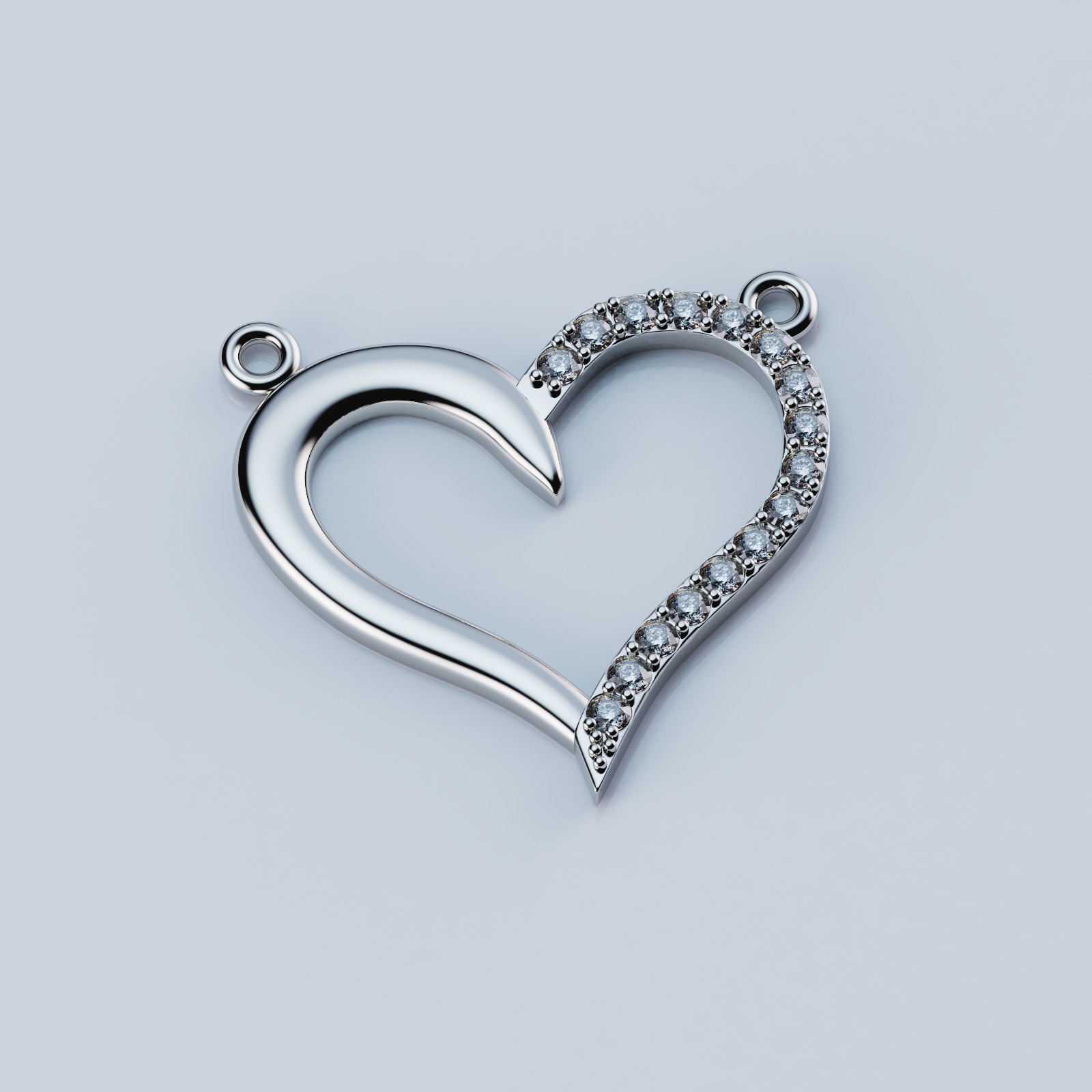 Pendant Heart 3D print model_2