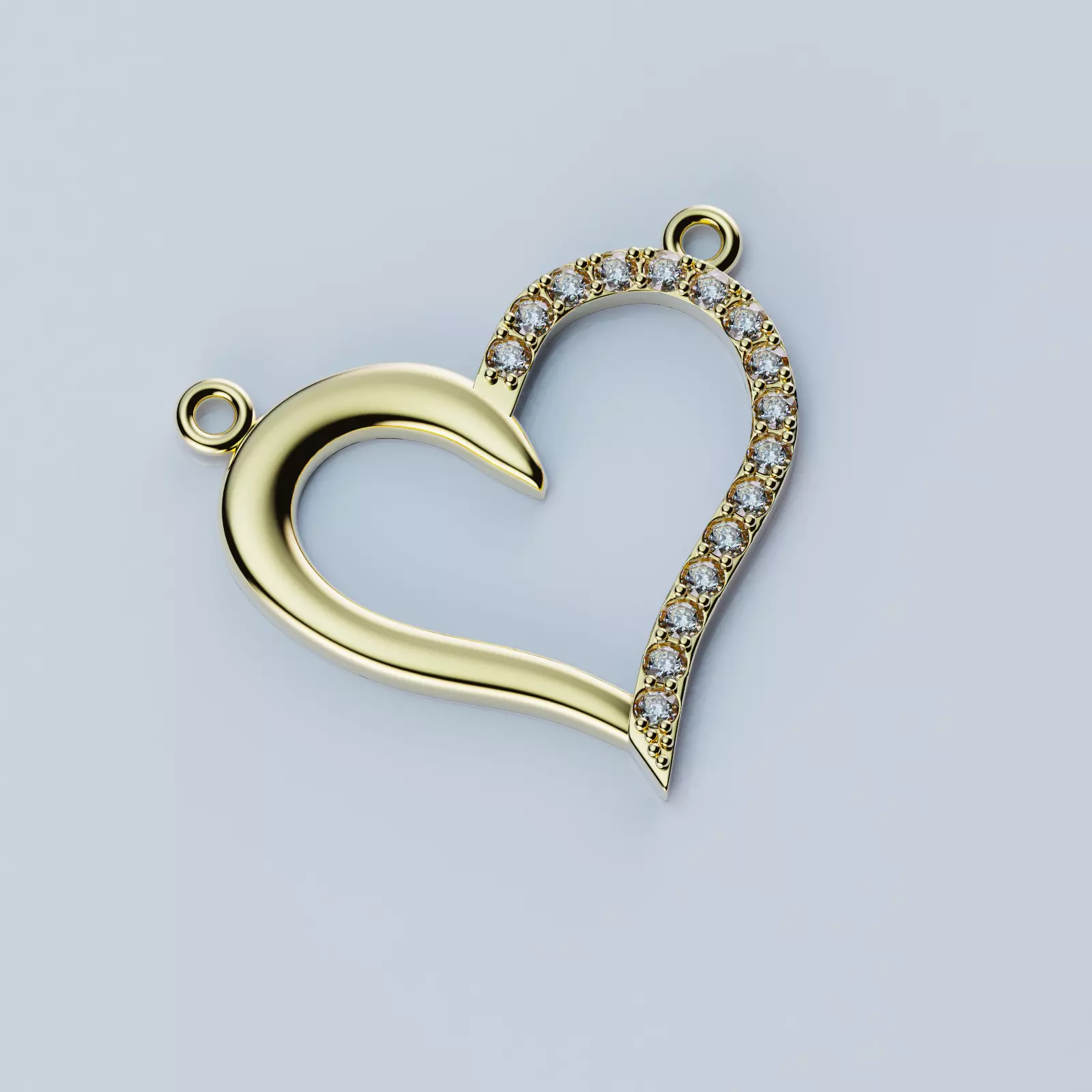 Pendant Heart 3D print model_0