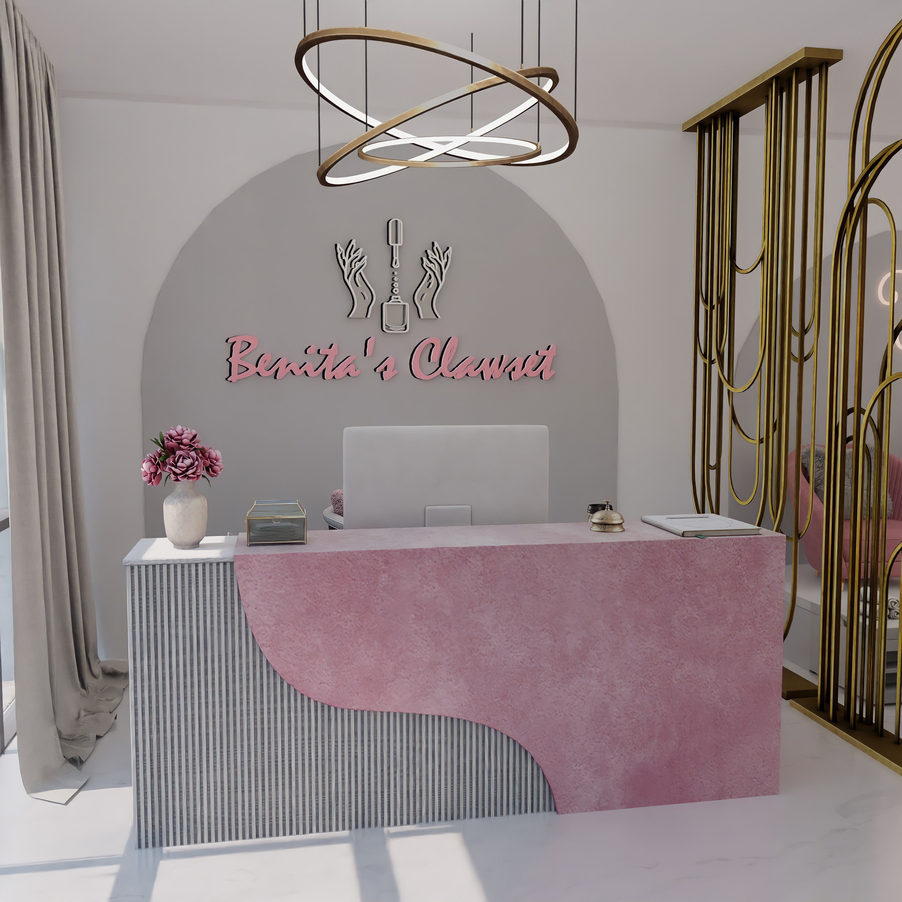 Benitas Clawset Nail Salon Blender Scene 3D model_1