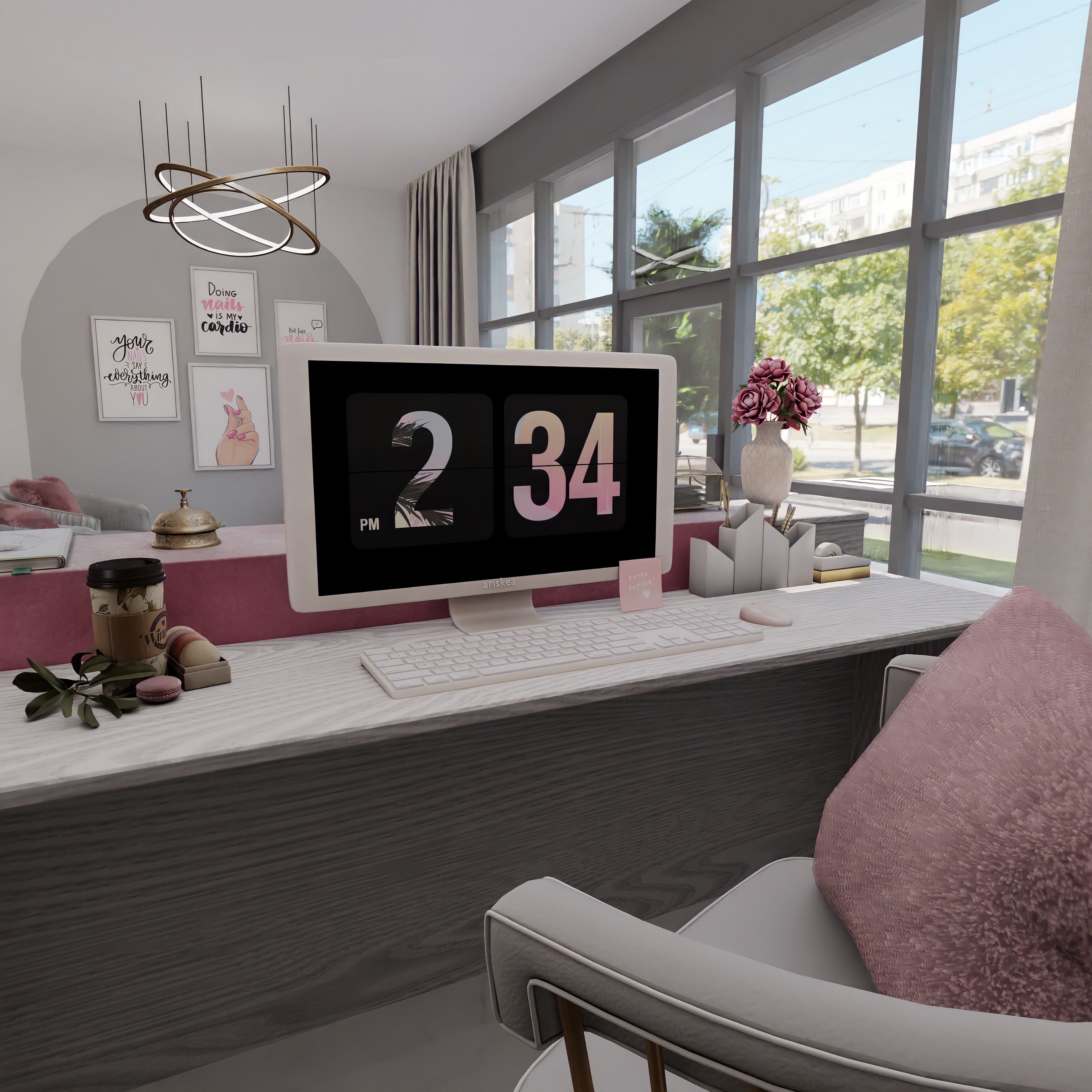 Benitas Clawset Nail Salon Blender Scene 3D model_2