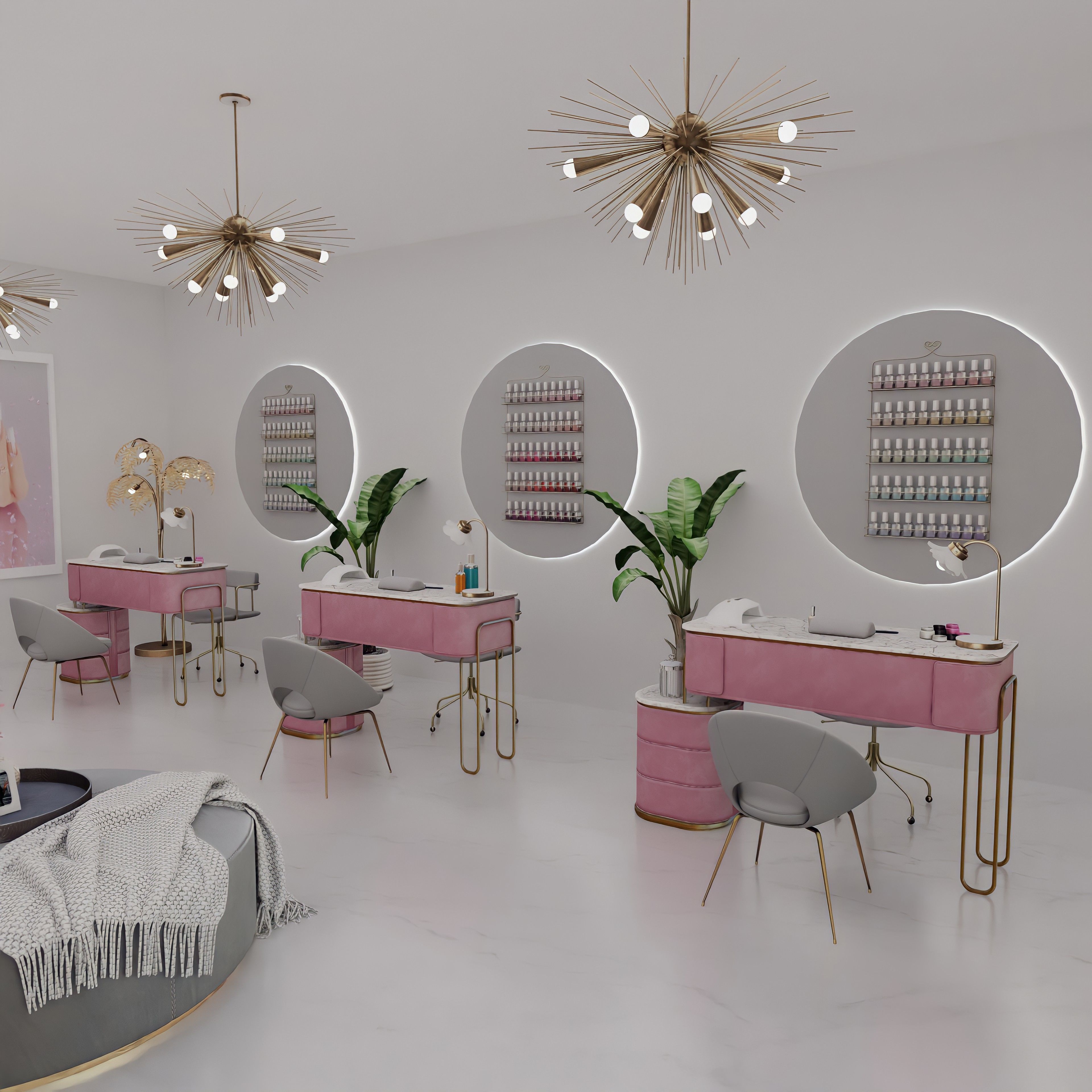 Benitas Clawset Nail Salon Blender Scene 3D model_7