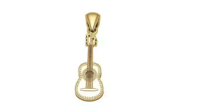 GUITAR PENDANT 3D PRNTABLE MODEL 
