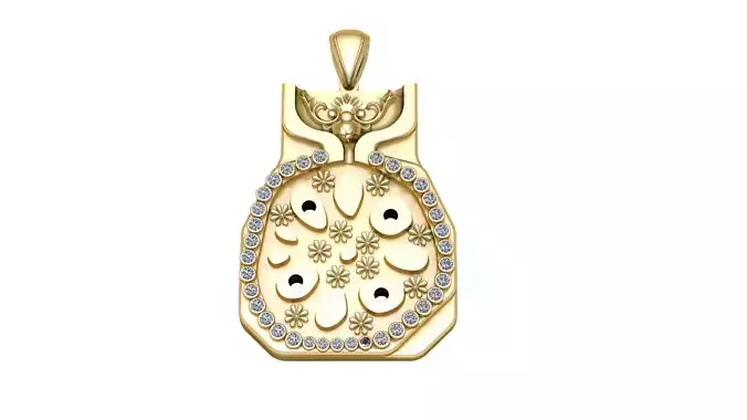 JOYALUKKAS GOLD PENDANT 3D PRINTABLE MODEL 