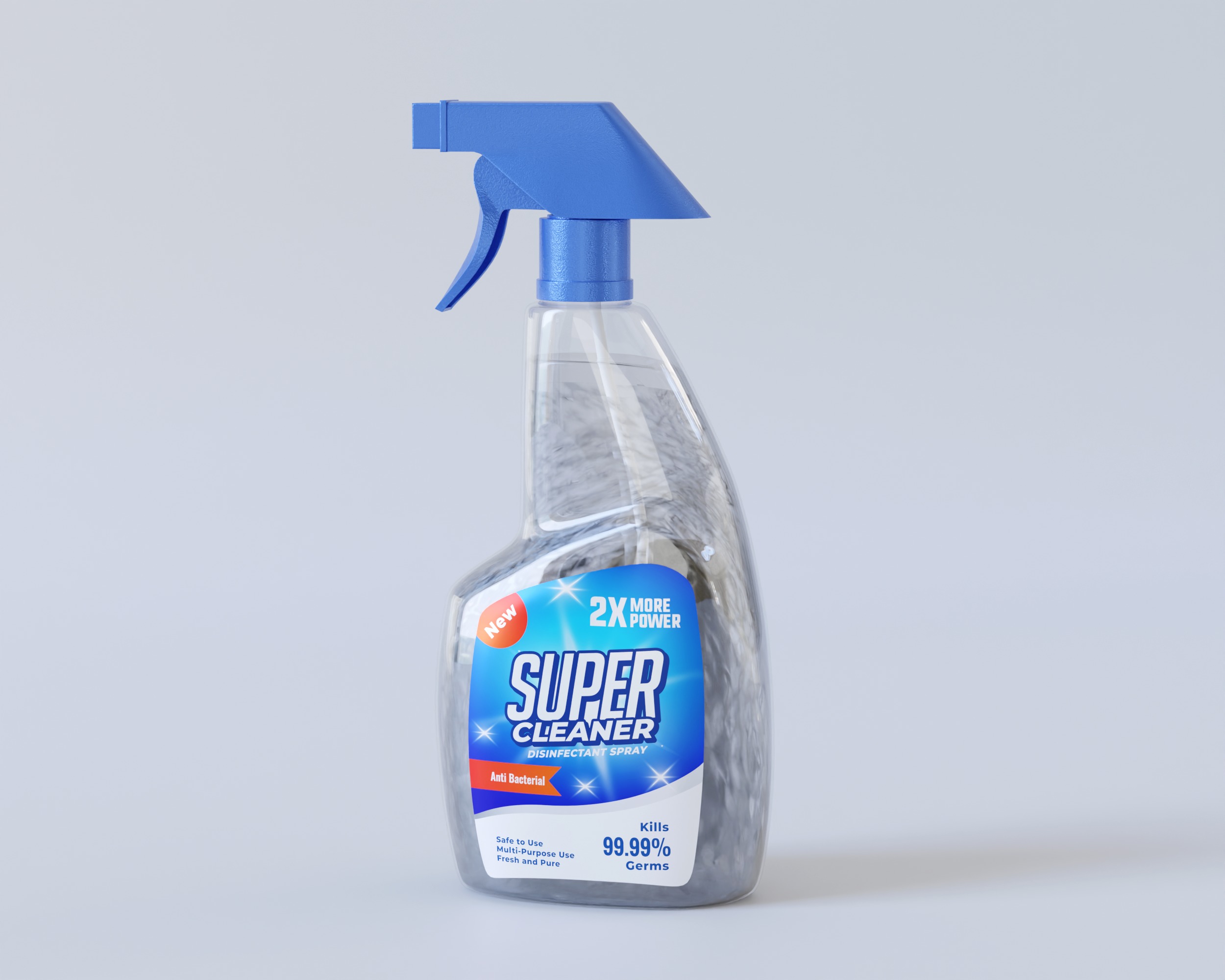 Spray Cleaner Packaging 3D model_1