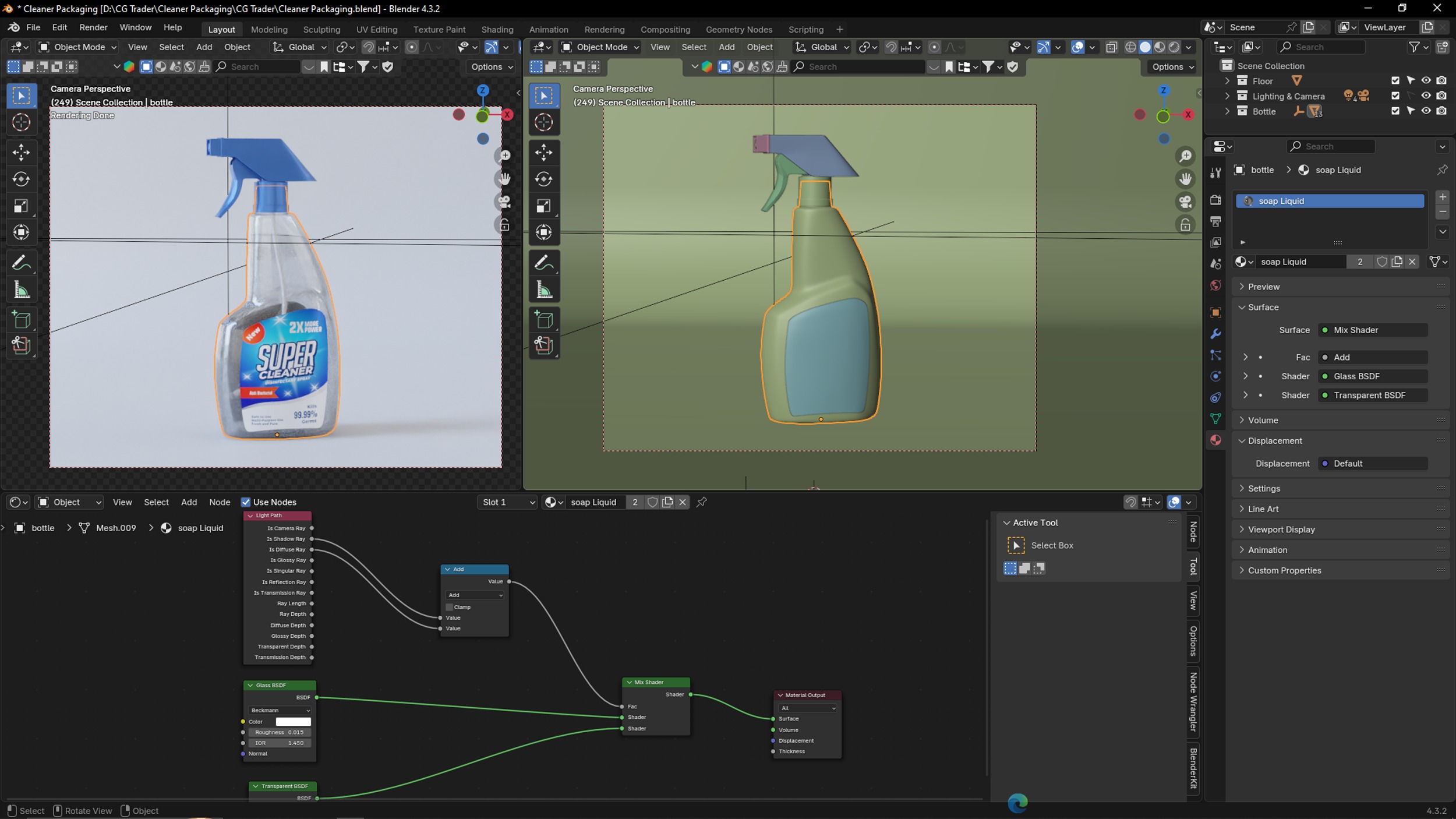 Spray Cleaner Packaging 3D model_9