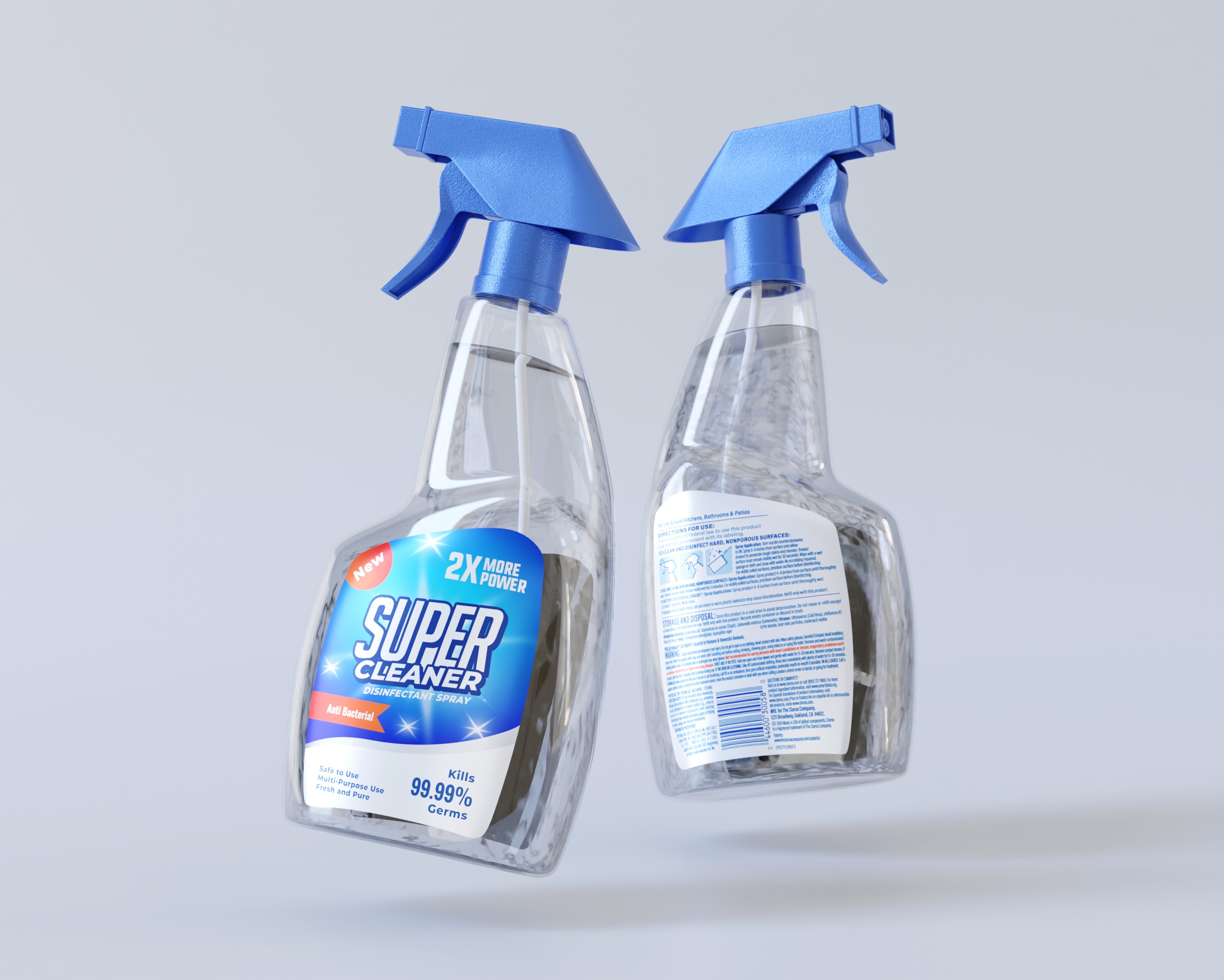 Spray Cleaner Packaging 3D model_3