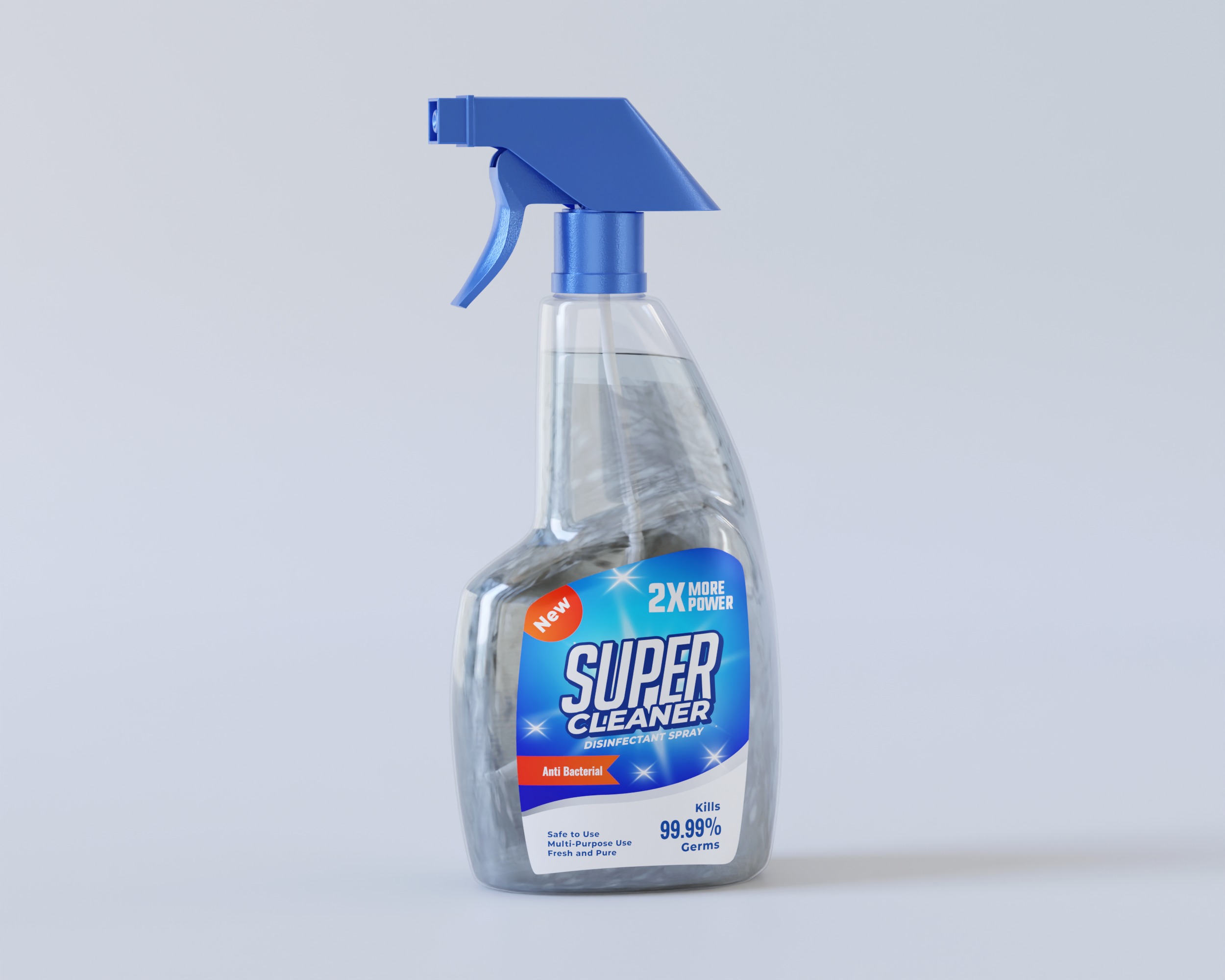 Spray Cleaner Packaging 3D model_4