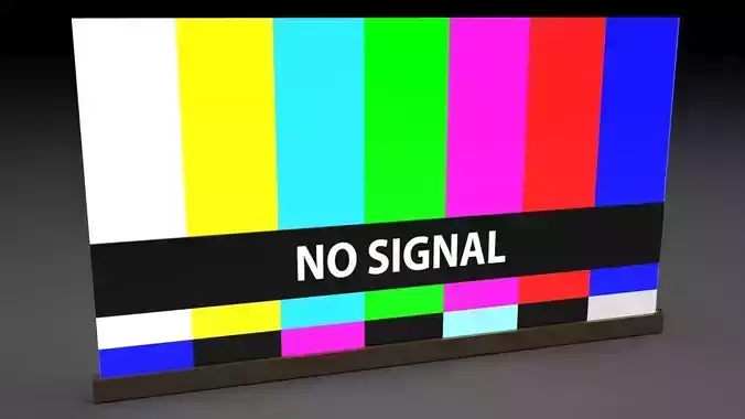 TV With Signal Problem 3D model