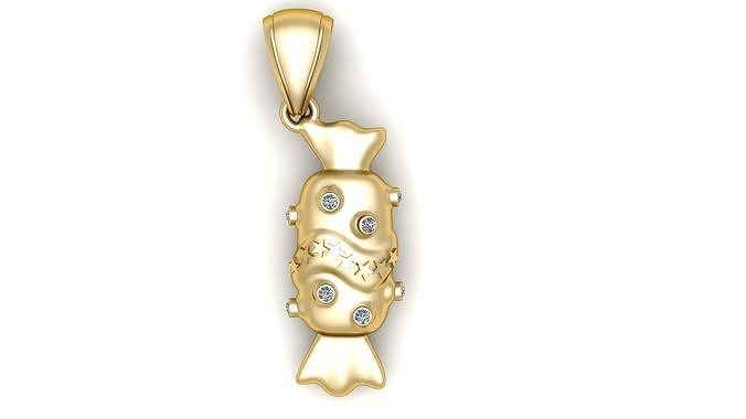 CANDY PENDANT 3D PRINTABLE MODEL  3D print model