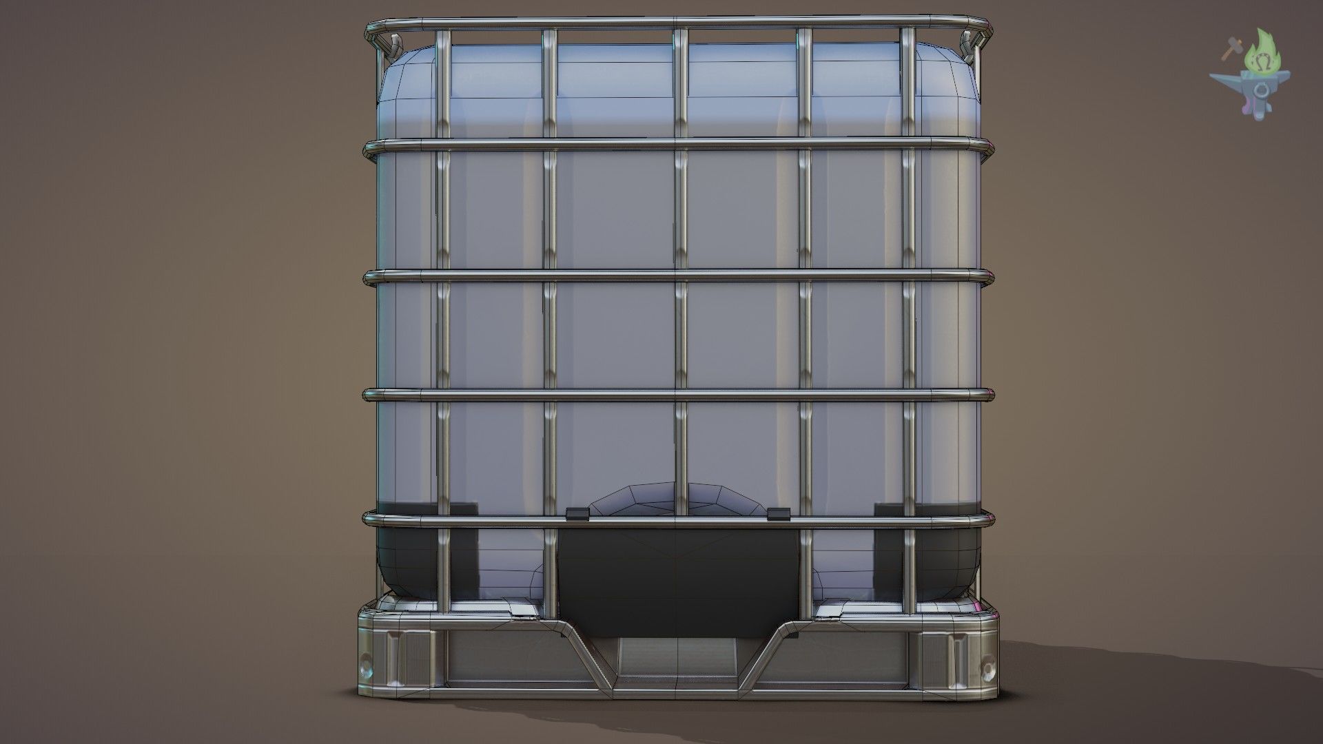 IBC Cubitainer Low-poly 3D model_20