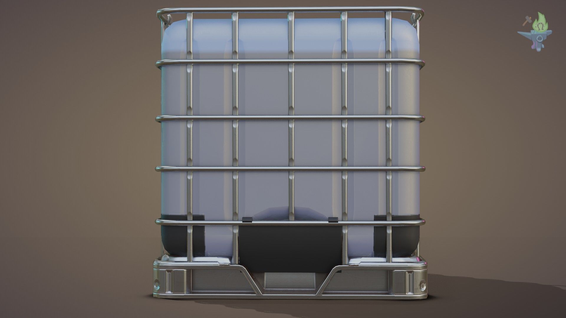 IBC Cubitainer Low-poly 3D model_19