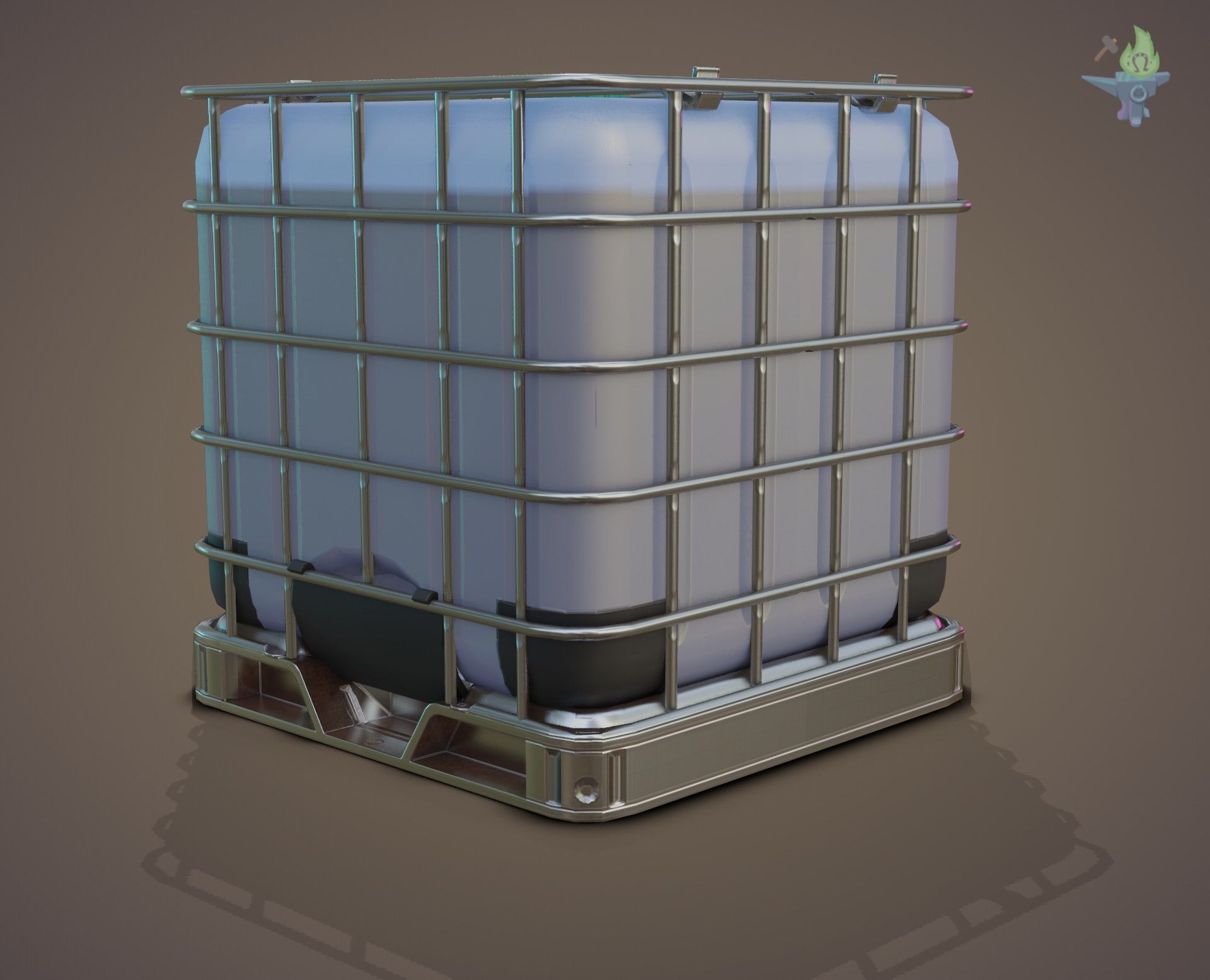 IBC Cubitainer Low-poly 3D model_27
