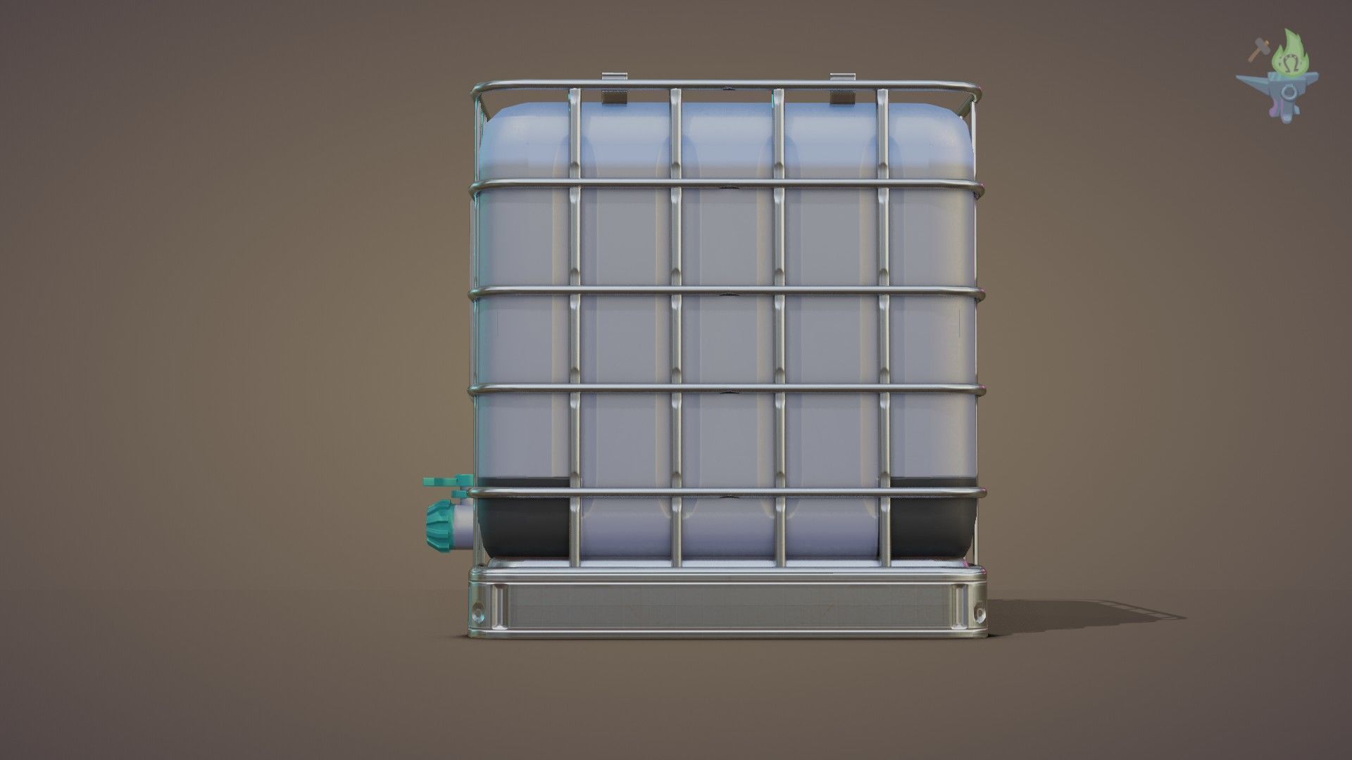 IBC Cubitainer Low-poly 3D model_35