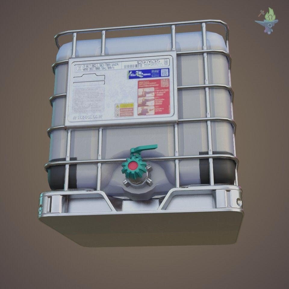 IBC Cubitainer Low-poly 3D model_33