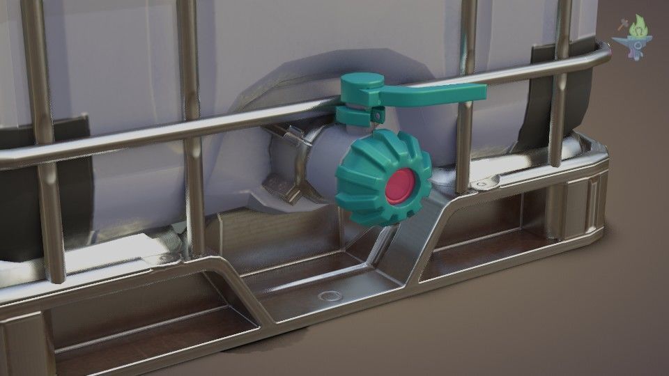 IBC Cubitainer Low-poly 3D model_11