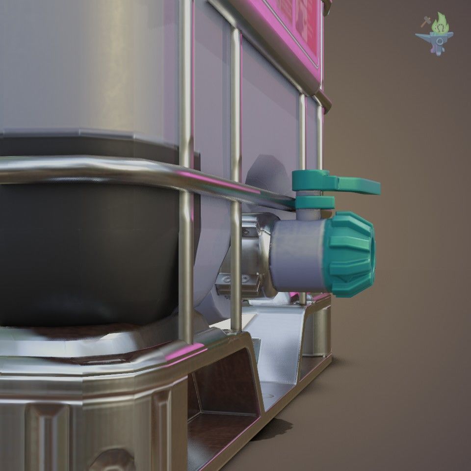 IBC Cubitainer Low-poly 3D model_25