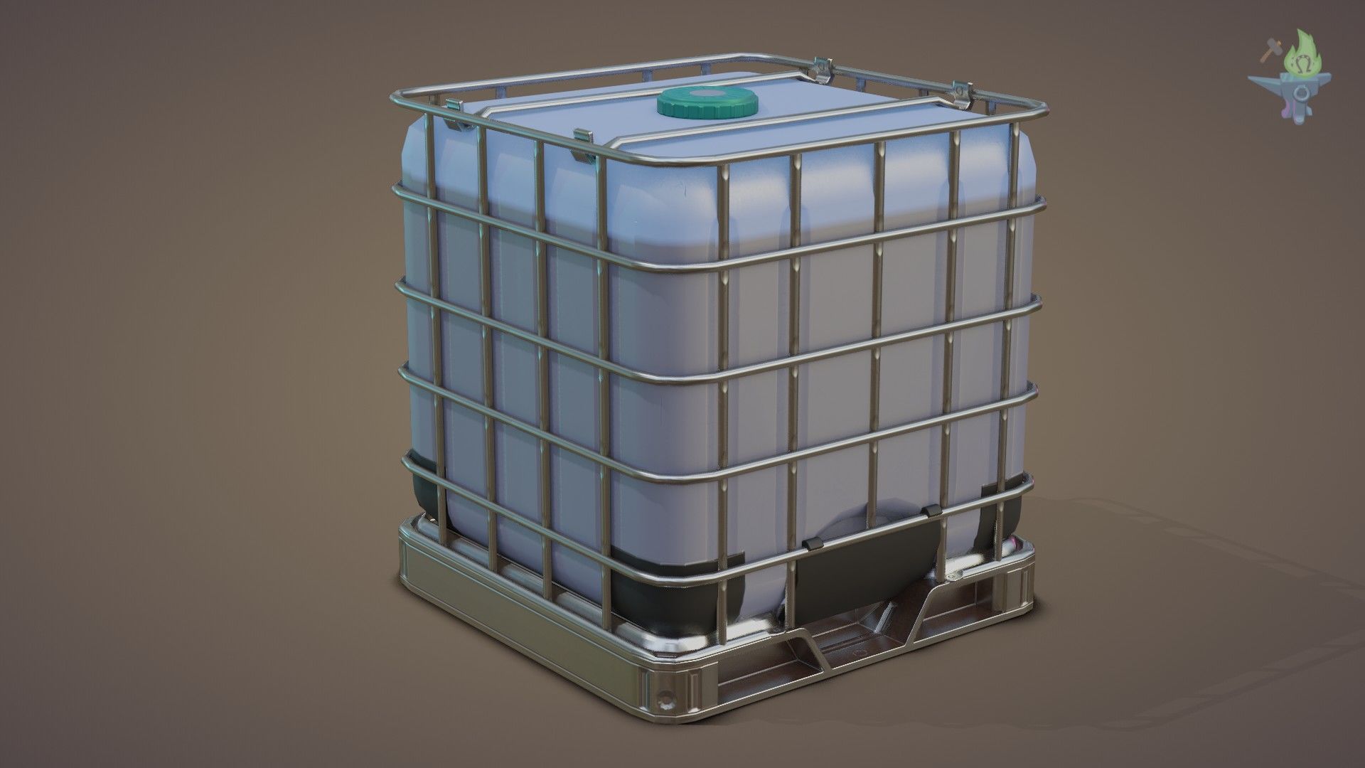 IBC Cubitainer Low-poly 3D model_21