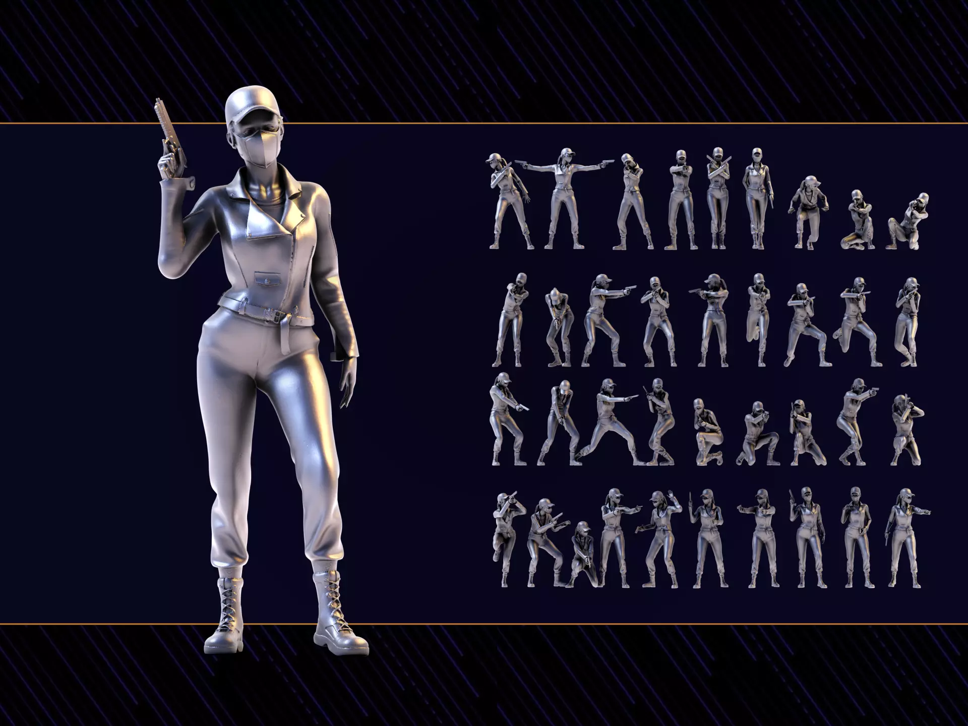 Criminal Woman Set01 3D print model
