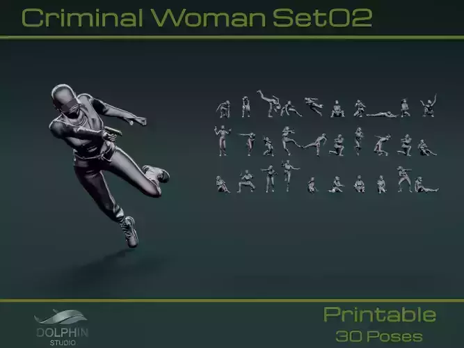 Criminal Woman Set02 3D model