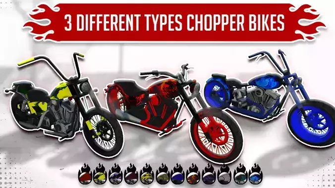 Motorcycle Pack - Chopper Bikes -2