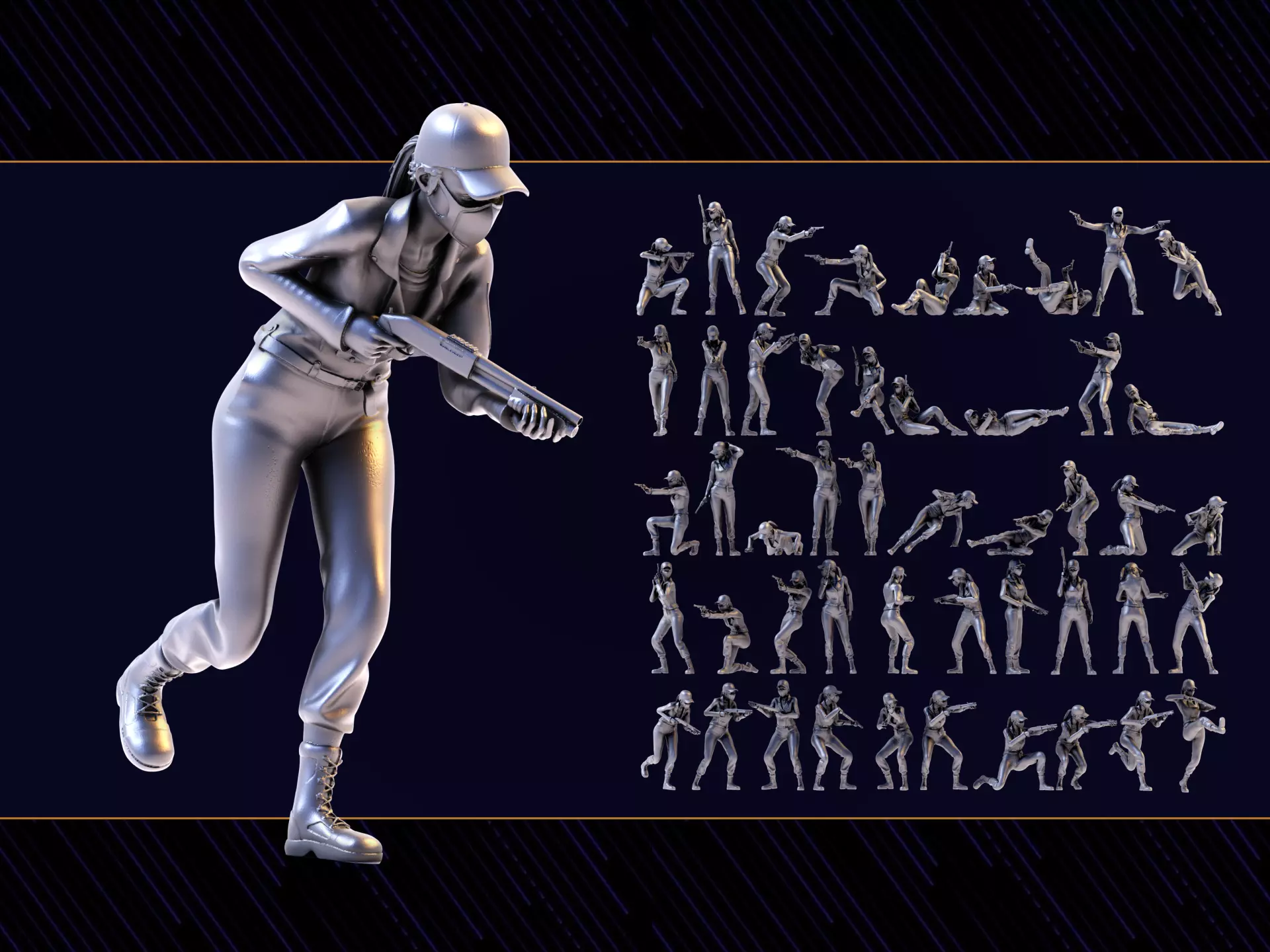 Criminal Woman Set04 3D print model