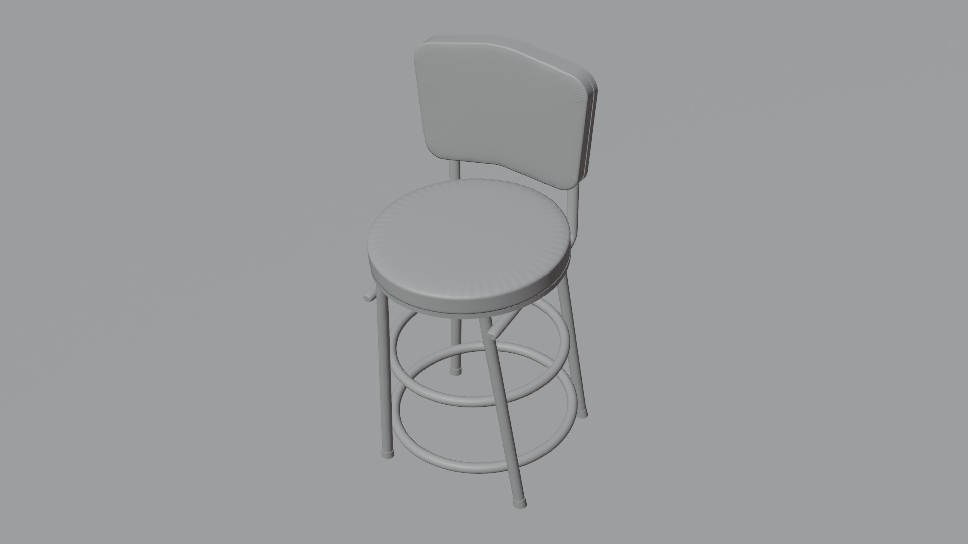 Small Round Chair 3D model_3