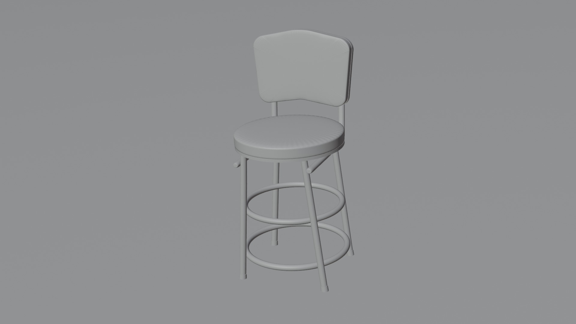 Small Round Chair 3D model_4