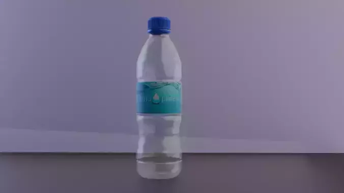 Modern Plastic Water Bottle 3D Model