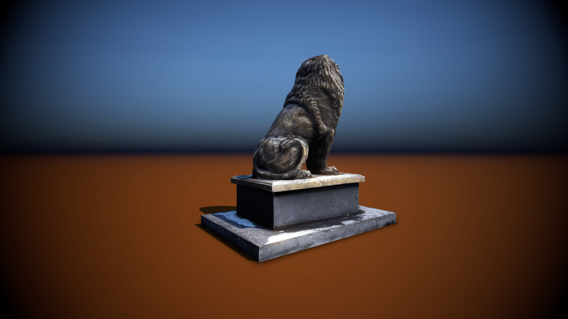 Lion Sculpture Low-poly 3D model Low-poly 3D model_10