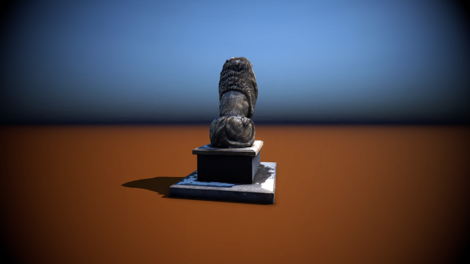 Lion Sculpture Low-poly 3D model Low-poly 3D model_9