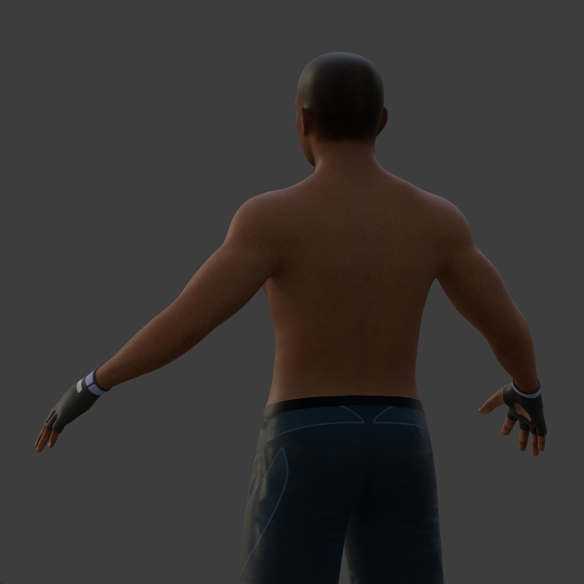 Athlete - MMA Fighter - UFC - Martial Art - Box - Kickboxing Low-poly 3D model_30
