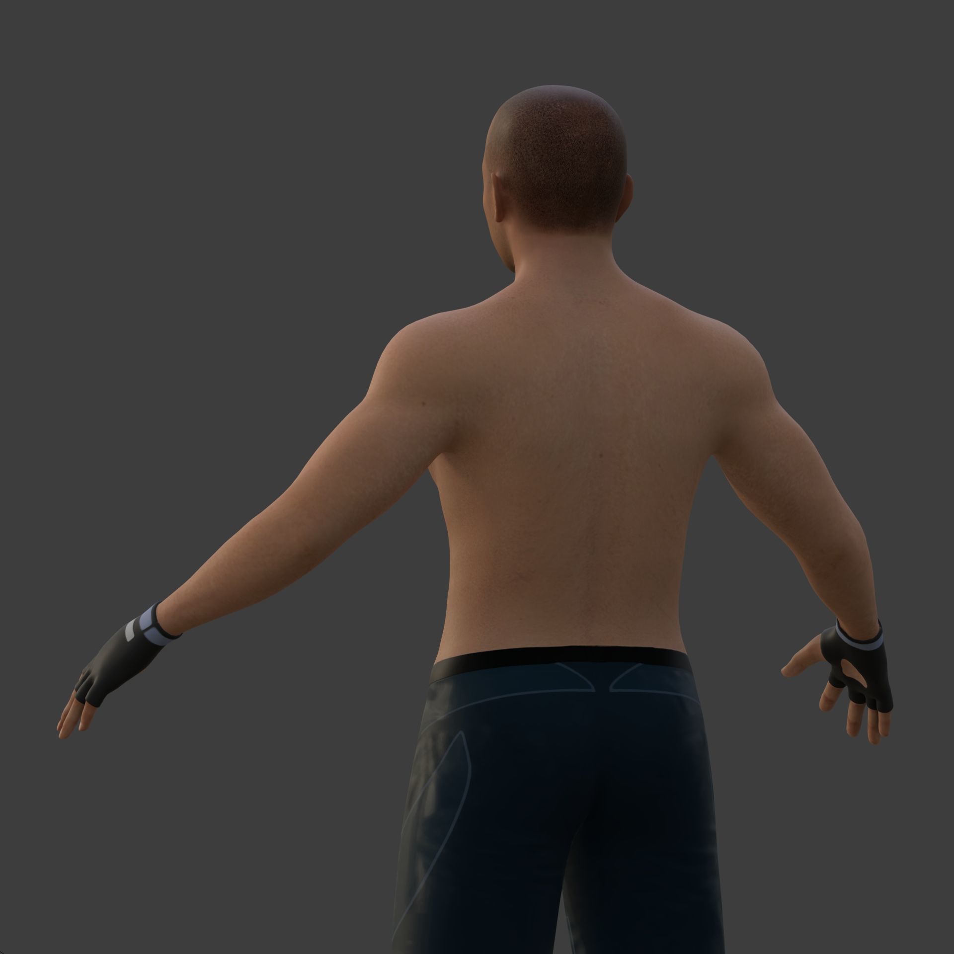 Athlete - MMA Fighter - UFC - Martial Art - Box - Kickboxing Low-poly 3D model_29