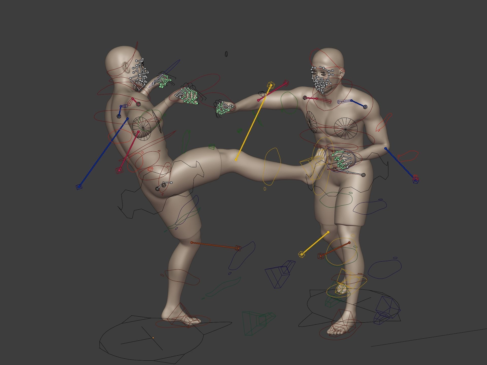 Athlete - MMA Fighter - UFC - Martial Art - Box - Kickboxing Low-poly 3D model_1