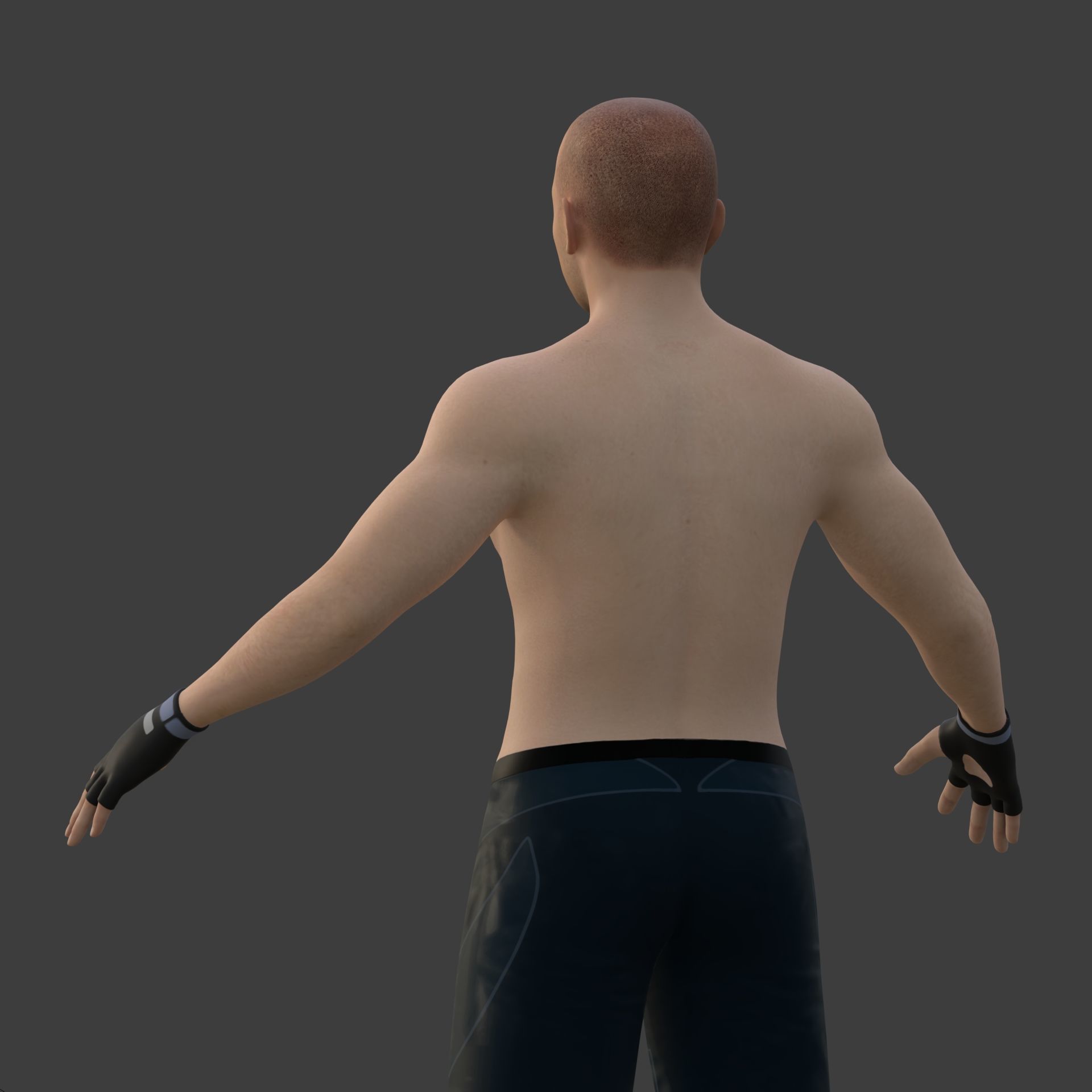 Athlete - MMA Fighter - UFC - Martial Art - Box - Kickboxing Low-poly 3D model_28