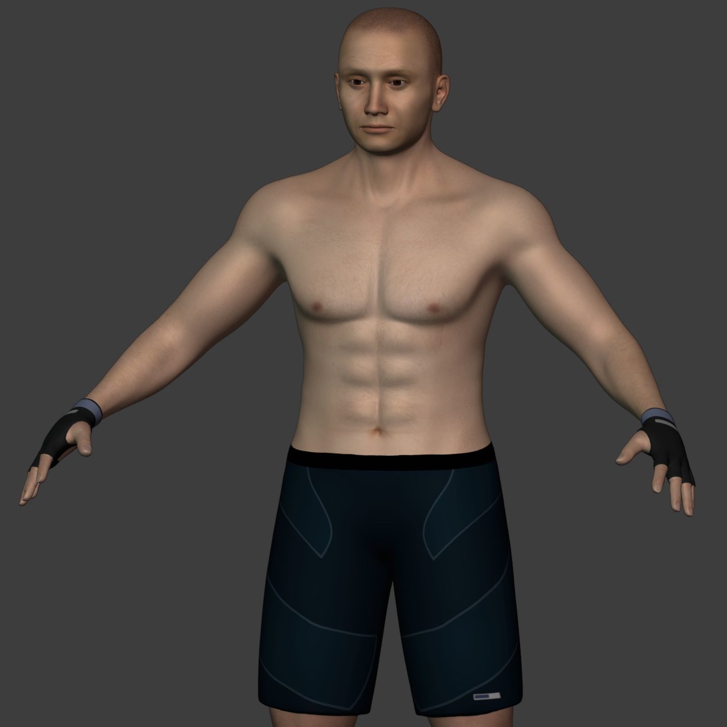Athlete - MMA Fighter - UFC - Martial Art - Box - Kickboxing Low-poly 3D model_16